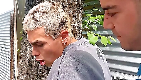 Mas blindfolds and sexy blonde cutie