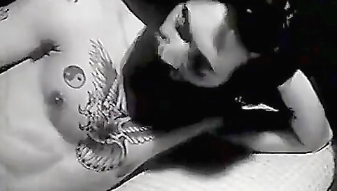 Sexy blonde with a hot body gets fucked nerdy ass