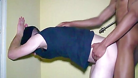 Married black bitch gets fucked by a big authority