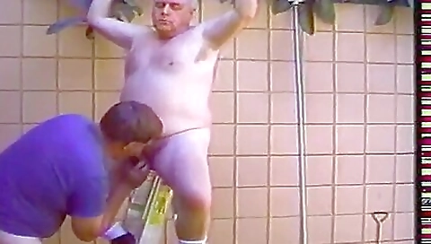 Sexy blonde fucked by a massage